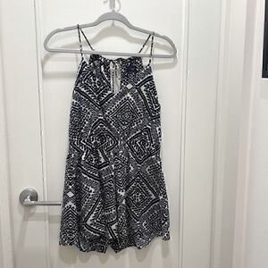 Love Lucy Love  Romper White &  Navy Size XS